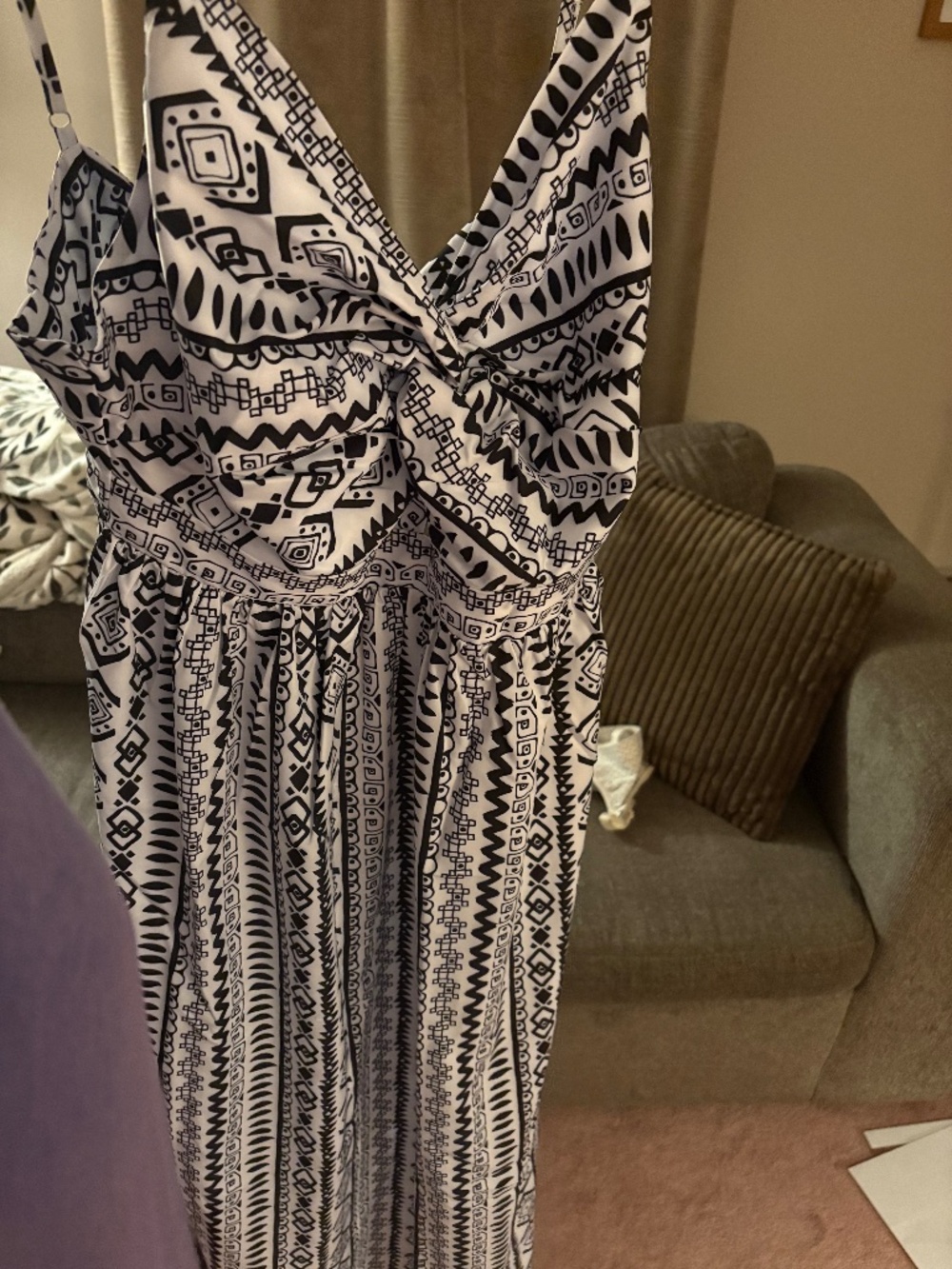 Black/White Maxi Dress